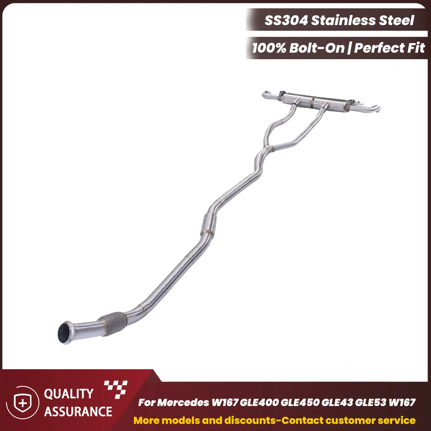 ECCF High Performance SUS304 Stainless Steel Catback Performance Exhaust for Mercedes W167 GLE400 GLE450 GLE43 GLE53 W167
ECCF High Performance SUS304 Stainless Steel Catback Performance Exhaust for Mercedes W167 GLE400 GLE450 GLE43 GLE53 W167