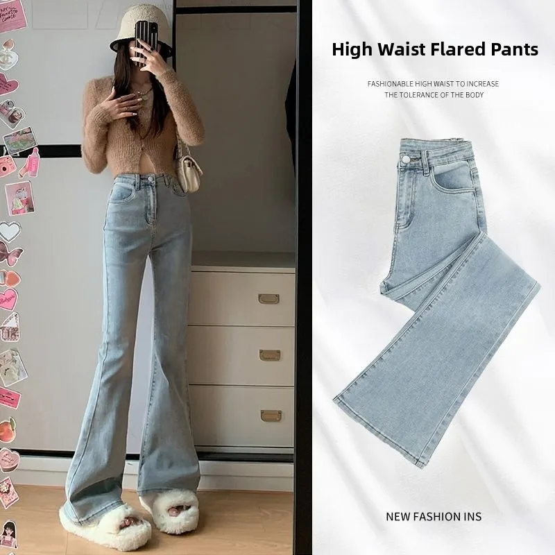 High Waist Slim Fit Blue Jeans Women's Summer New Sle American Micro Flared Denim Pants Elastic Bootcut Trousers
High Waist Slim Fit Blue Jeans Women's Summer New Sle American Micro Flared Denim Pants Elastic Bootcut Trousers