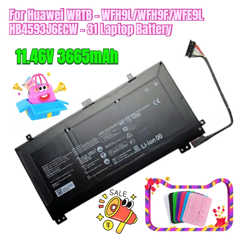 11.46V 3665mAh for Huawei WRTB - WFH9L/WFH9F/WFE9L HB4593J6ECW - 31 Laptop Battery
11.46V 3665mAh for Huawei WRTB - WFH9L/WFH9F/WFE9L HB4593J6ECW - 31 Laptop Battery