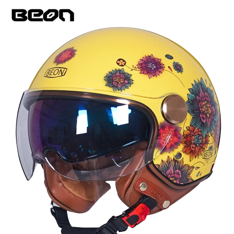 BEON B120 Summer Women Men All Seasons Outdoor retro Scooter Motorbike Helmets 3/4 Open Face Vintage Scooter Jet Helmets
BEON B120 Summer Women Men All Seasons Outdoor retro Scooter Motorbike Helmets 3/4 Open Face Vintage Scooter Jet Helmets