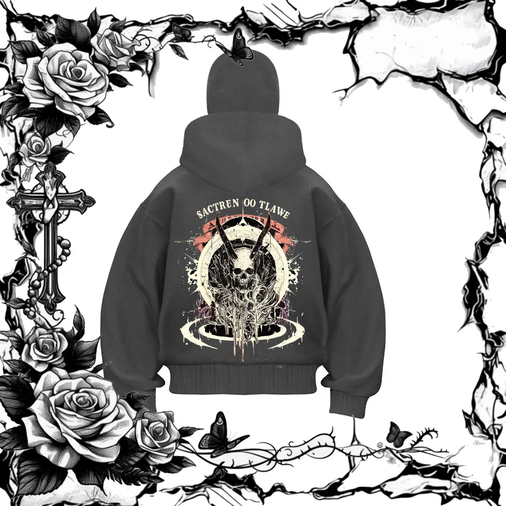 Gothic Hand-painted Pattern Printed Women's Hoodie Vintage Fashion Street Double Hooded Zipper Sweatshirt Y2k Clothing
Gothic Hand-painted Pattern Printed Women's Hoodie Vintage Fashion Street Double Hooded Zipper Sweatshirt Y2k Clothing