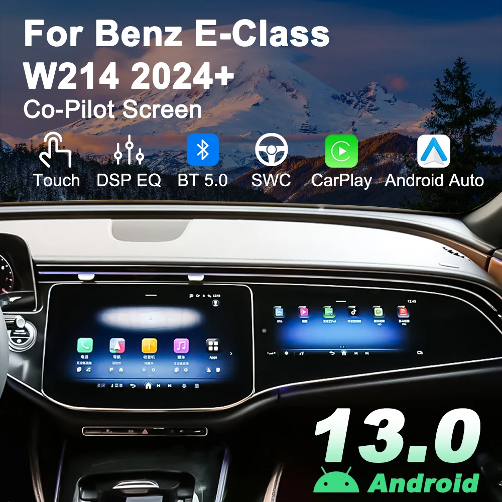 AUTONTL 12.3 inch Android unit For Mercedes Benz E w214 2024 Car co-pilot Multimedia Player Head Unit Screen Passenger Screen
AUTONTL 12.3 inch Android unit For Mercedes Benz E w214 2024 Car co-pilot Multimedia Player Head Unit Screen Passenger Screen