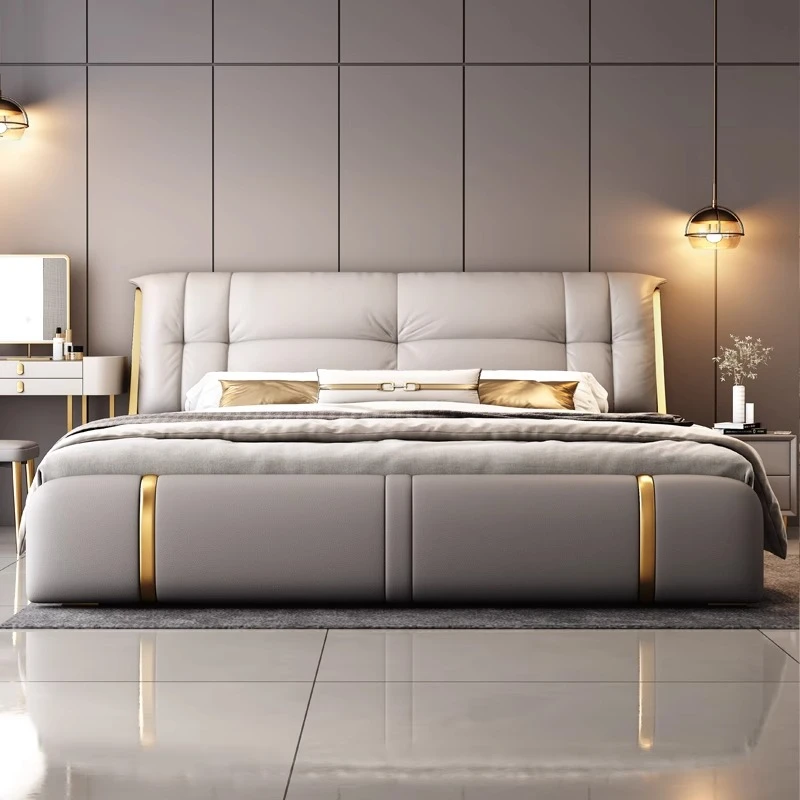 luxury modern Double bed 220x200cm bases and frames king size cosy bedroom beds 2 people camas de dormitorio furniture for home 
luxury modern Double bed 220x200cm bases and frames king size cosy bedroom beds 2 people camas de dormitorio furniture for home