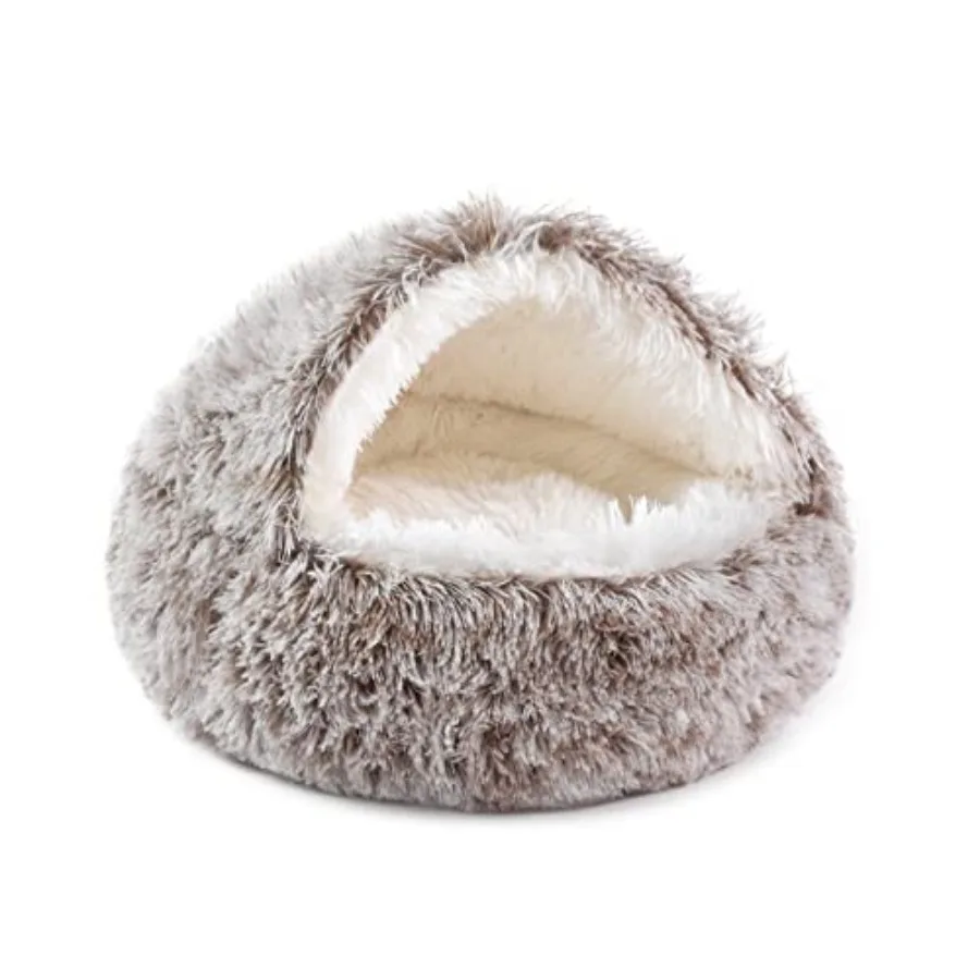 Round Hooded Donut Dog Bed for Small and Medium Pets - Plush Fluffy Anti-Anxiety Cat Cave Bed with Cover
Round Hooded Donut Dog Bed for Small and Medium Pets - Plush Fluffy Anti-Anxiety Cat Cave Bed with Cover