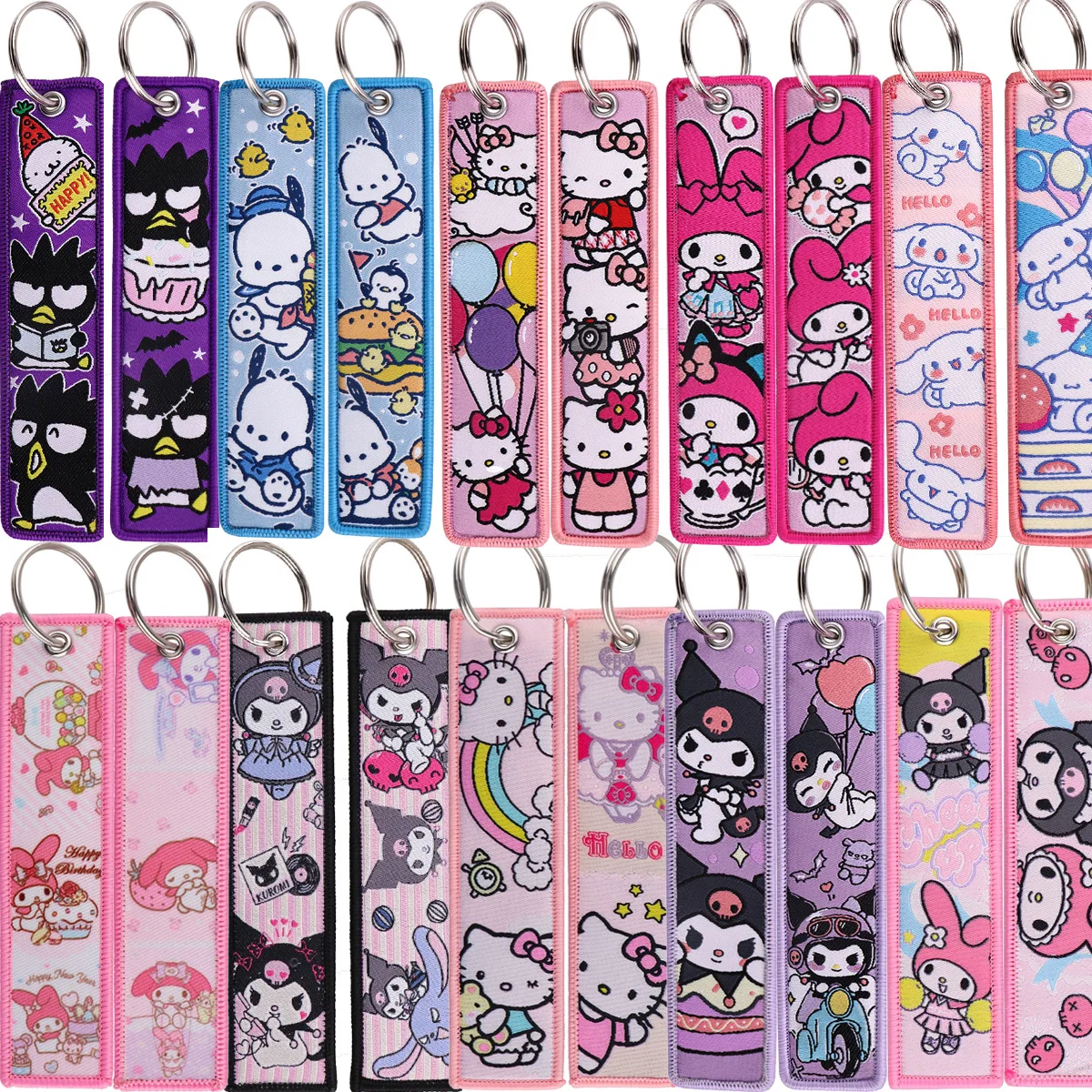 Anime Sanrio Hello Kitty Melody Kuromi Embroidery KeyChain Key Tag Cars Backpack Chaveiro Keychain Keyring Accessories Toy Gift
Anime Sanrio Hello Kitty Melody Kuromi Embroidery KeyChain Key Tag Cars Backpack Chaveiro Keychain Keyring Accessories Toy Gift