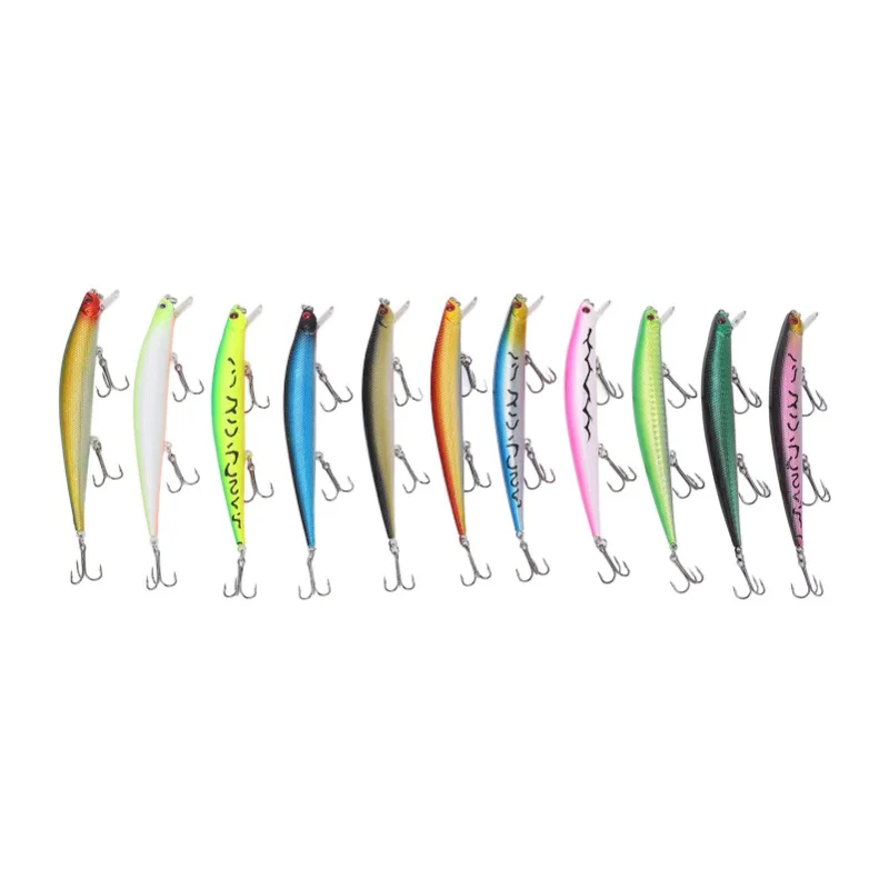 11 Pcs Simulation Minnow Lure Plastic Fishing Bait Fishing Accessories With 3 Hooks For Bass Freshwater
11 Pcs Simulation Minnow Lure Plastic Fishing Bait Fishing Accessories With 3 Hooks For Bass Freshwater