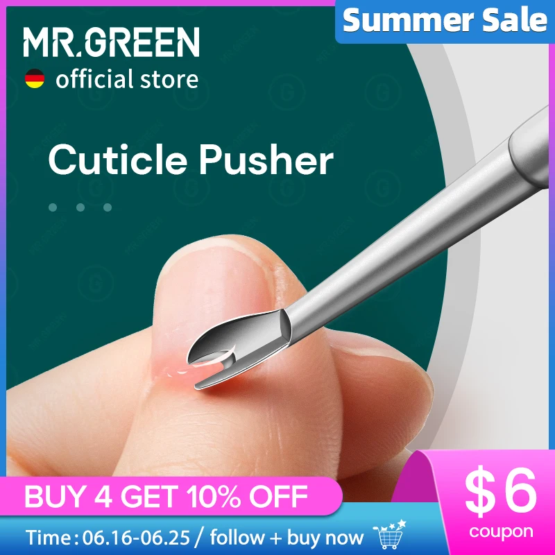 MR.GREEN Cuticle Remover Dead Skin Pusher Surgical Grade Stainless Steel Nail Art Manicure Tools Scraper Nail Cleaner Trimmer
MR.GREEN Cuticle Remover Dead Skin Pusher Surgical Grade Stainless Steel Nail Art Manicure Tools Scraper Nail Cleaner Trimmer