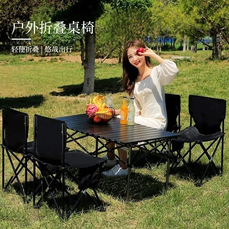 Outdoor folding portable egg roll table picnic table and chairs stall picnic camping equipment full set of supplies set
Outdoor folding portable egg roll table picnic table and chairs stall picnic camping equipment full set of supplies set