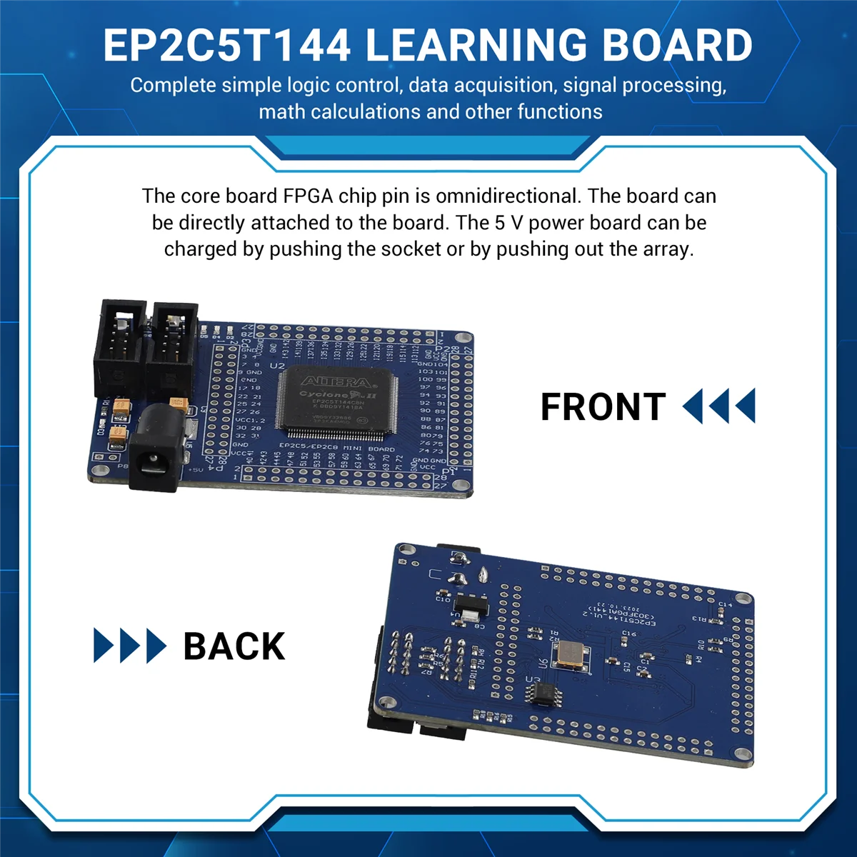 M09Kfor ALTERA FPGA Cyslonell EP2C5T144 Minimum System Learning Development Board Mini Board
M09Kfor ALTERA FPGA Cyslonell EP2C5T144 Minimum System Learning Development Board Mini Board