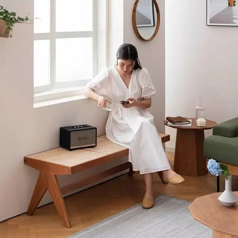 Скандинавские табуреты из массива дерева для кровати, плетеная скамейка из ротанга, средневековая длинная скамейка, японский ретро, домашний пуфик для проживания в семье, пуфики для смены обуви
Скандинавские табуреты из массива дерева для кровати, плетеная скамейка из ротанга, средневековая длинная скамейка, японский ретро, домашний пуфик для проживания в семье, пуфики для смены обуви