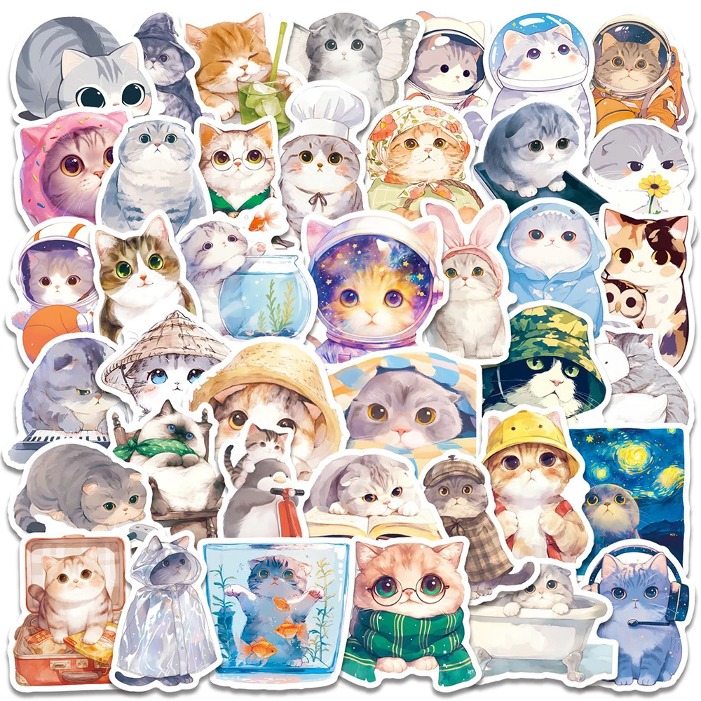 10/30/50pcs Cute Cartoon Cat Graffiti Stickers Kawaii Animal Decals Decoration Skateboard Phone Luggage Waterproof Sticker Pack
10/30/50pcs Cute Cartoon Cat Graffiti Stickers Kawaii Animal Decals Decoration Skateboard Phone Luggage Waterproof Sticker Pack