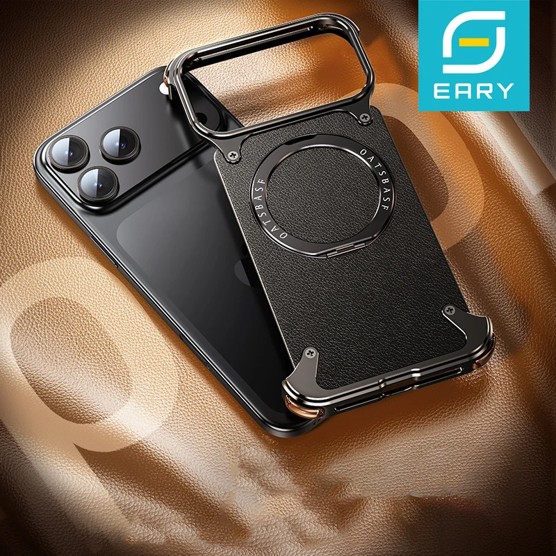 Eary для iPhone 17 Pro Max 17, кожаный чехол для телефона Magsafe с 360° ° Поворотная магнитная подставка, безрамная противоударная защитная крышка
Eary для iPhone 17 Pro Max 17, кожаный чехол для телефона Magsafe с 360° ° Поворотная магнитная подставка, безрамная противоударная защитная крышка