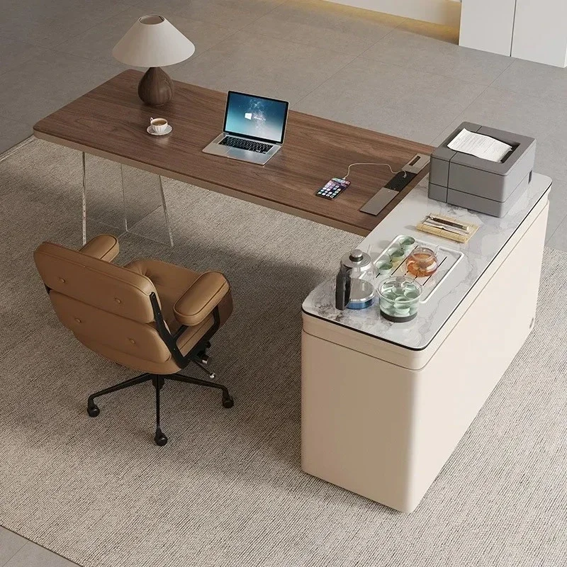 Acrylic suspension desk integrated dual-purpose multi-functional L-shaped solid wood table cabinet corner
Acrylic suspension desk integrated dual-purpose multi-functional L-shaped solid wood table cabinet corner