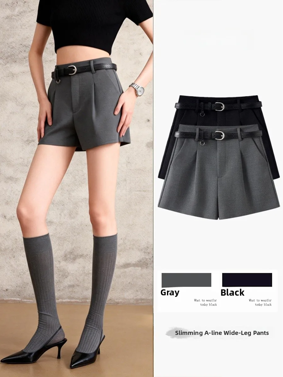 High Waist A-Line Shorts Women's Summer New Style Pocket Straight Leg Casual Pants Slimming Wide Leg Suit Casual Pants
High Waist A-Line Shorts Women's Summer New Style Pocket Straight Leg Casual Pants Slimming Wide Leg Suit Casual Pants