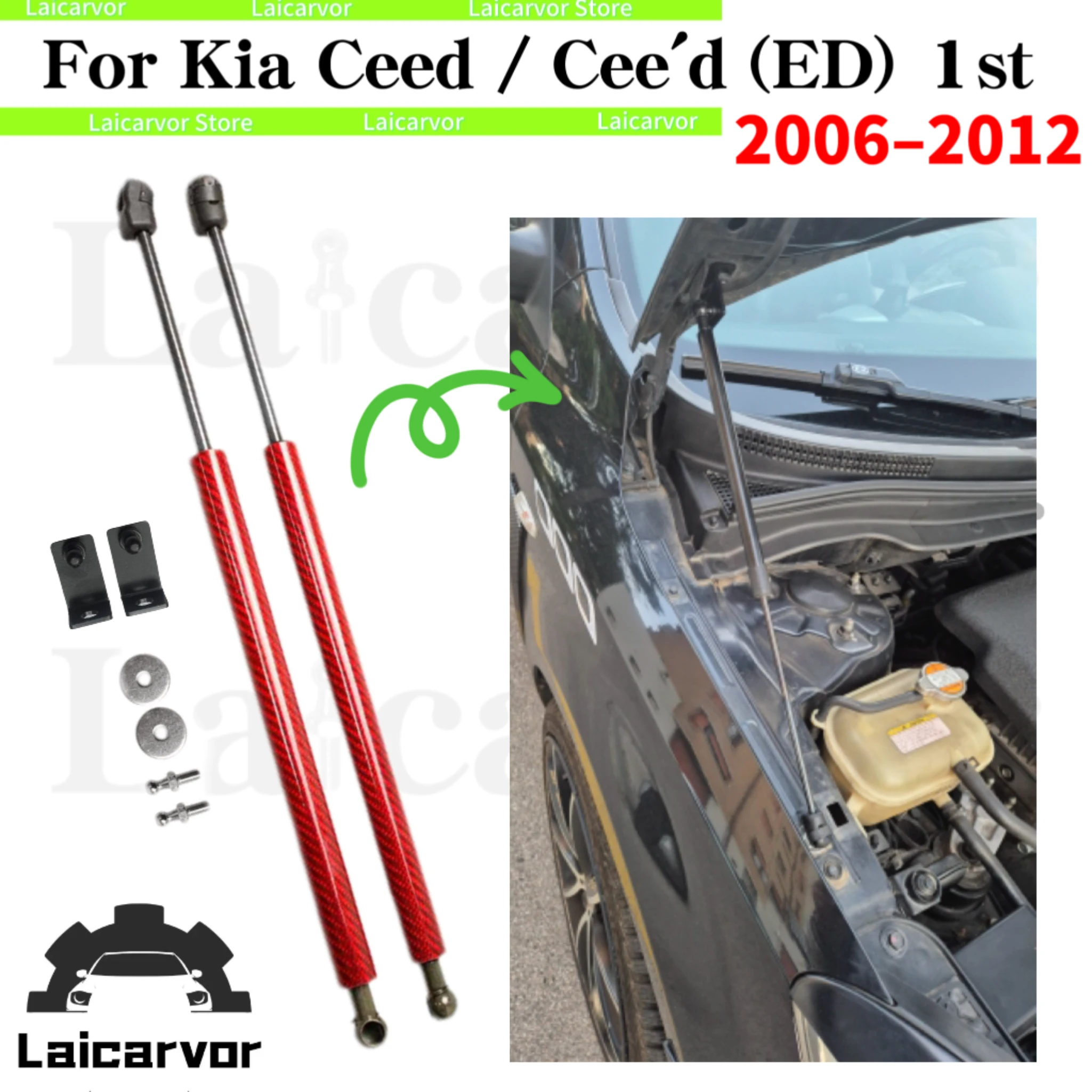 1 комплект газовых стоек для Kia Cee'd Ceed ED 2006-2012, первый поколение. Передний капот, поддержка подъема, демпфер, амортизаторы, поршни, пружинные стержни
1 комплект газовых стоек для Kia Cee'd Ceed ED 2006-2012, первый поколение. Передний капот, поддержка подъема, демпфер, амортизаторы, поршни, пружинные стержни