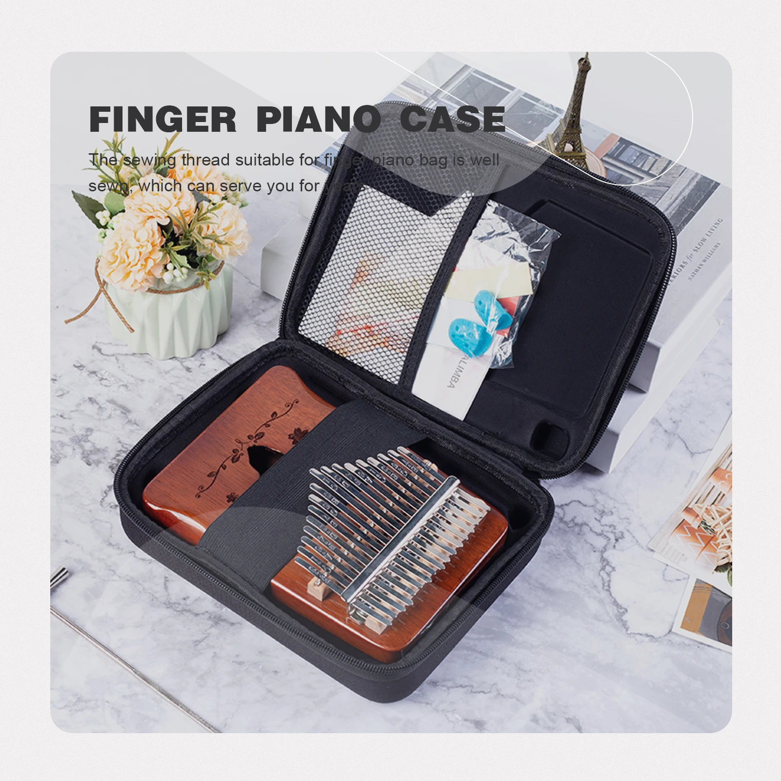 Kalimba Thumb Piano Storage Bag Black EVA Protective Case Musical Instrument Dustproof Shockproof Portable Long Lasting
Kalimba Thumb Piano Storage Bag Black EVA Protective Case Musical Instrument Dustproof Shockproof Portable Long Lasting