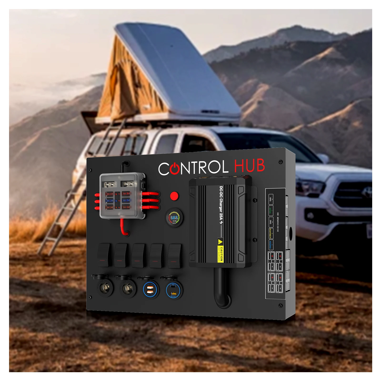 Customized 12V Offroad Control Box Panel Hub Power Distribution Equipment for Canopy Camping for Campervan Board
Customized 12V Offroad Control Box Panel Hub Power Distribution Equipment for Canopy Camping for Campervan Board