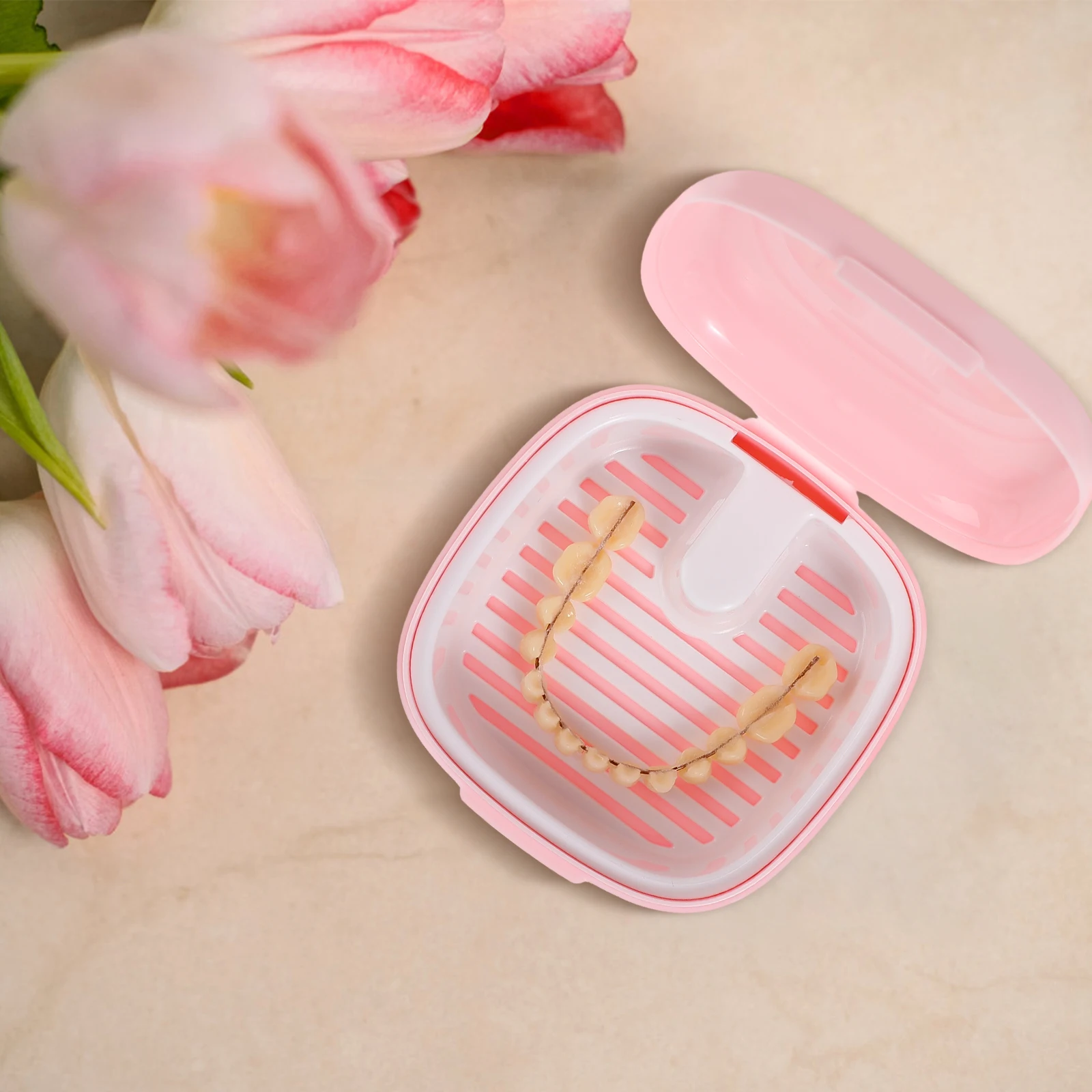 Portable Retainer Holder Compact Storage Case with Drainer Basket Sealed Secure Lid Durable Lightweight Travel Retainer Soaking
Portable Retainer Holder Compact Storage Case with Drainer Basket Sealed Secure Lid Durable Lightweight Travel Retainer Soaking