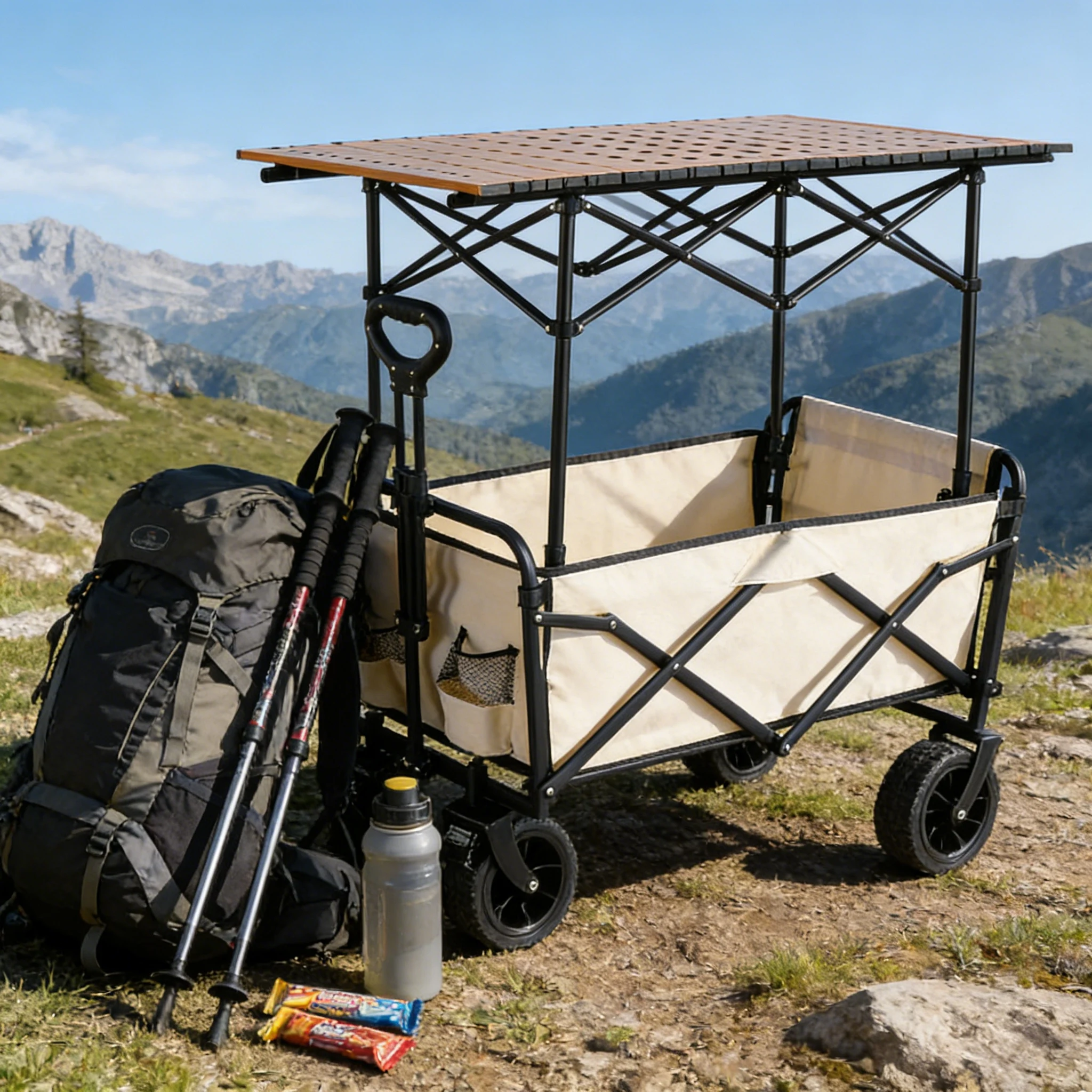 Wholesale Heavy Duty Camping Cart Multifunctional Folding Wagon Durable Camping Cart Trolley Camp Wagon Cart for Garden
Wholesale Heavy Duty Camping Cart Multifunctional Folding Wagon Durable Camping Cart Trolley Camp Wagon Cart for Garden