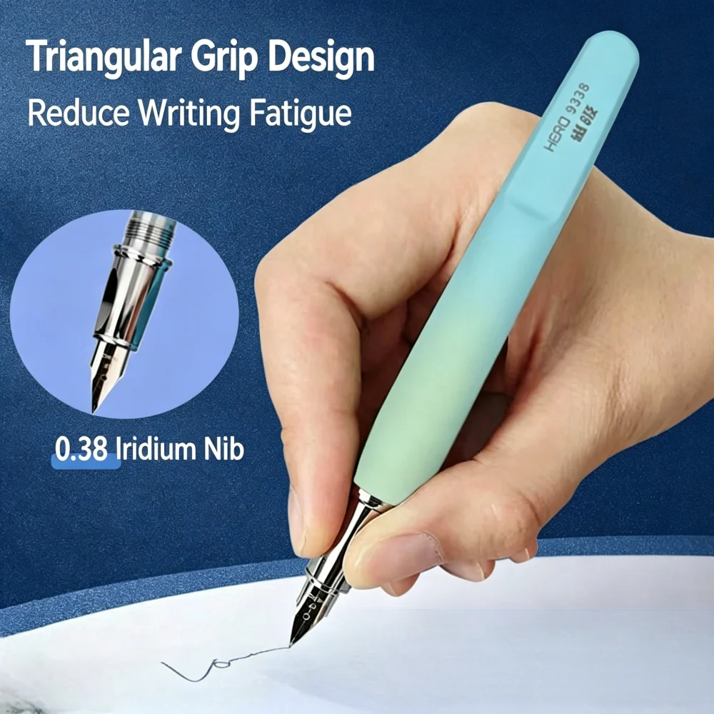 Hero 9338A Gradient Color Fountain Pen Magnetic Cap Metal EF Nib Smooth Writing Correct Grip Ink Pen Set For Students School Off
Hero 9338A Gradient Color Fountain Pen Magnetic Cap Metal EF Nib Smooth Writing Correct Grip Ink Pen Set For Students School Off