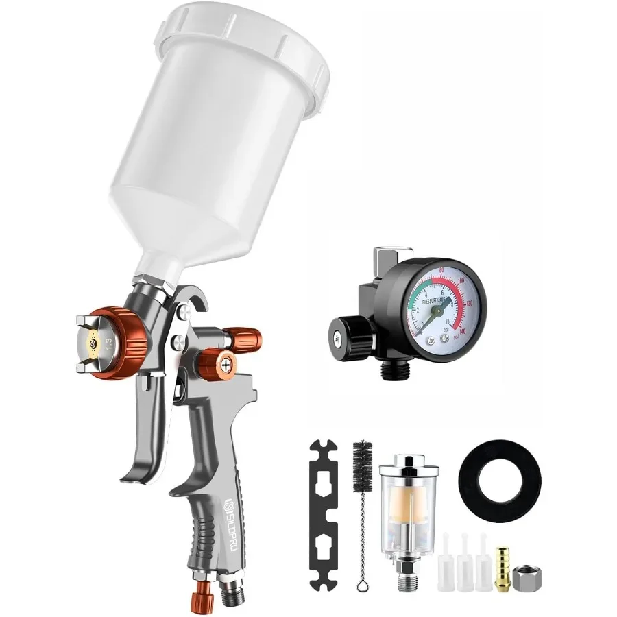 Пистолет-распылитель LVLP Воздушный распылитель краски для домашней живописи и автомобильных применений; Премиум-комплект с высокой точностью 1,3 мм N
Пистолет-распылитель LVLP Воздушный распылитель краски для домашней живописи и автомобильных применений; Премиум-комплект с высокой точностью 1,3 мм N