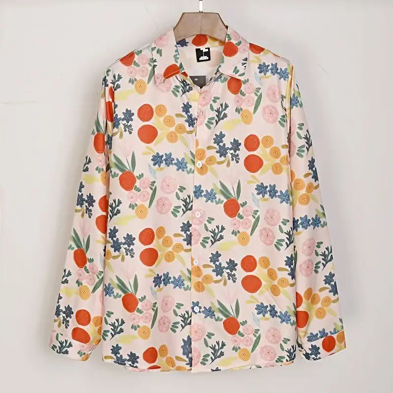 Summer Flower Print Long Sleeve Button Up Shirt Women Men Camisas Para Mujer Beach Daily Shirt Vocation Shirt Japanese Fashion
Summer Flower Print Long Sleeve Button Up Shirt Women Men Camisas Para Mujer Beach Daily Shirt Vocation Shirt Japanese Fashion