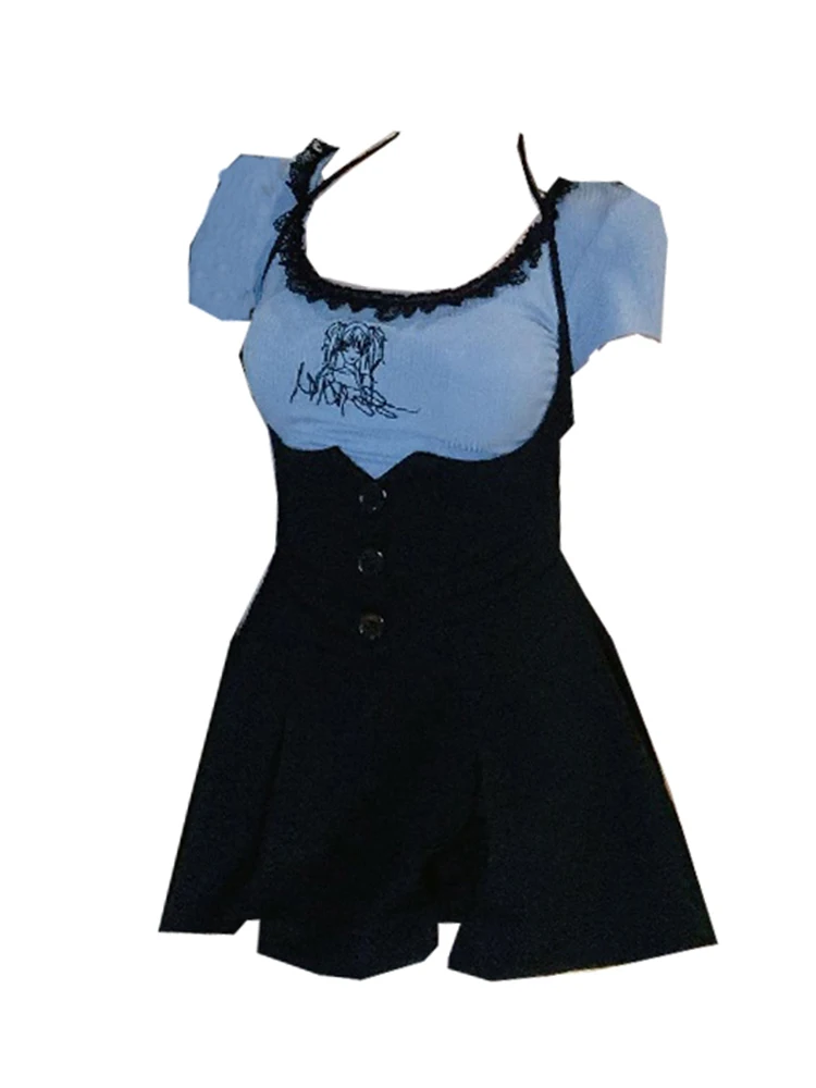 2023 Women Summer Korean Fashion Preppy Style Outfits 2 Piece Set Gyaru Short Sleeve Tees Crop Tops + Mini Pleated Skirts Shorts
2023 Women Summer Korean Fashion Preppy Style Outfits 2 Piece Set Gyaru Short Sleeve Tees Crop Tops + Mini Pleated Skirts Shorts
