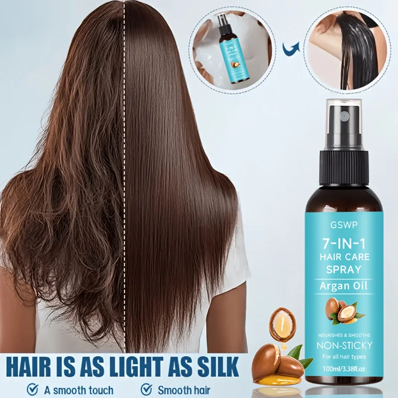GSWP Argan Oil Hair Care Spray, containing argan oil and castor oil. Deeply moisturises, provides heat protection.100/200ML
GSWP Argan Oil Hair Care Spray, containing argan oil and castor oil. Deeply moisturises, provides heat protection.100/200ML