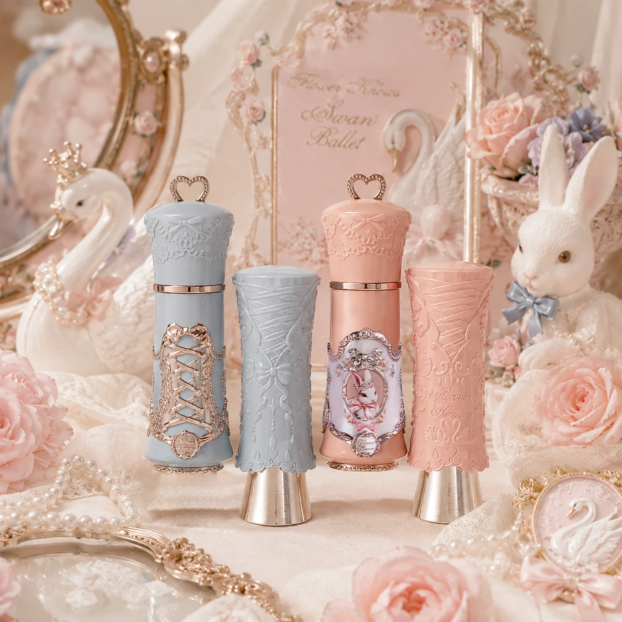 Flower Knows Bunny Garden Lip Cream Swan Ballet Solid Lip Gloss Velvet Matte and Moisturizing Hydrating Long Lasting Lip Makeup
Flower Knows Bunny Garden Lip Cream Swan Ballet Solid Lip Gloss Velvet Matte and Moisturizing Hydrating Long Lasting Lip Makeup