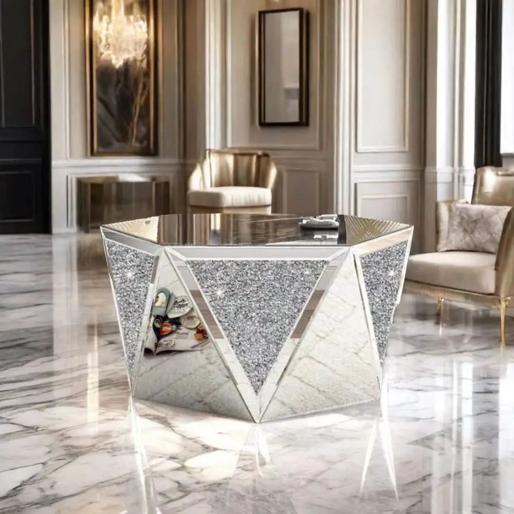 bv-Luxury Crushed Diamond Insert Coffee Table Set Sparkly Mirror Side Table for Living Room or Entry for Home or Hotel·
bv-Luxury Crushed Diamond Insert Coffee Table Set Sparkly Mirror Side Table for Living Room or Entry for Home or Hotel·