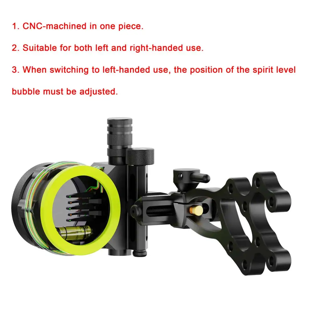 Archery Compound Bow Sight 5 Pin CNC Alloy with 4X 6X 8X Lens Left/Right Hand Adjustable for Targeting Shooting Hunting Sport
Archery Compound Bow Sight 5 Pin CNC Alloy with 4X 6X 8X Lens Left/Right Hand Adjustable for Targeting Shooting Hunting Sport