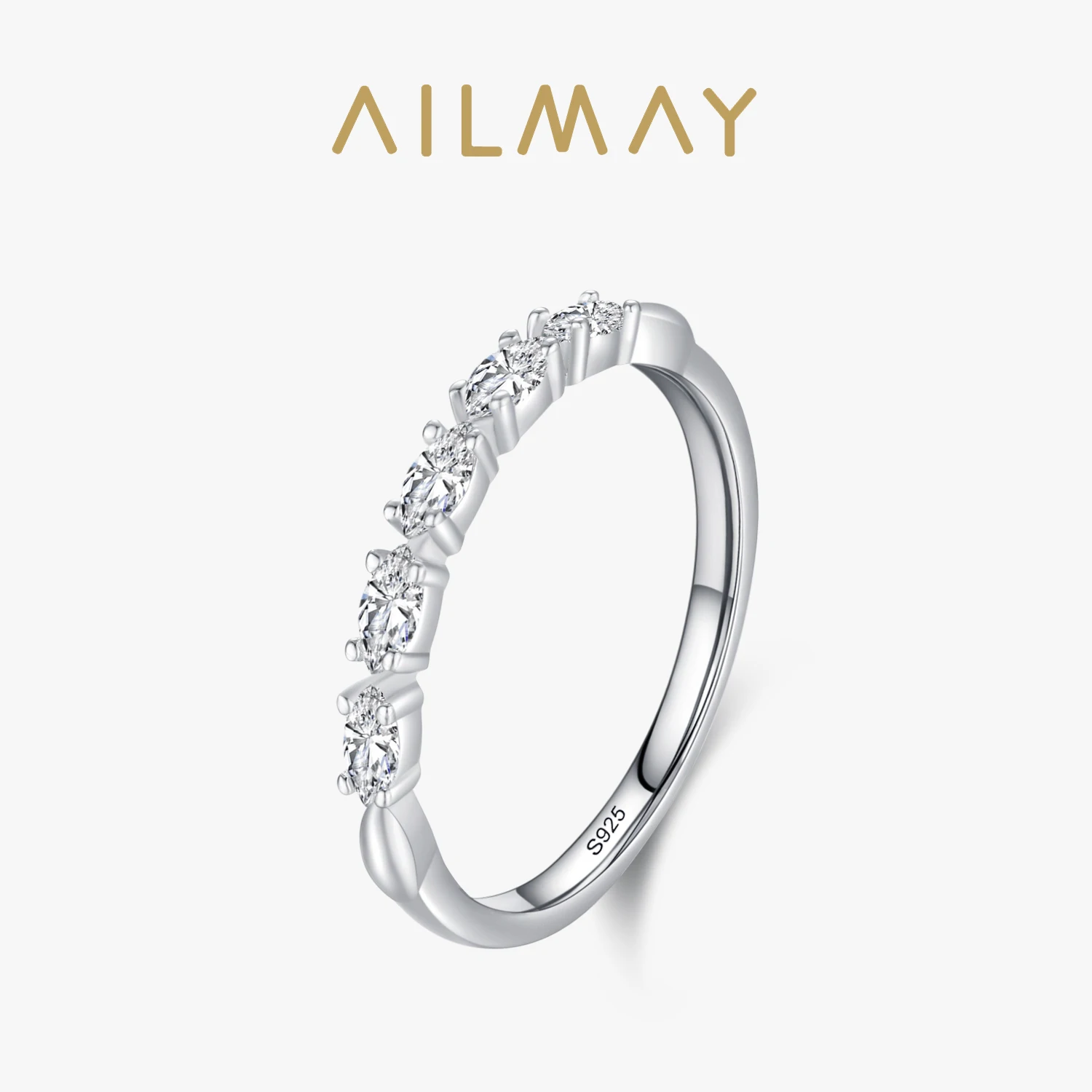 Ailmay Solid 925 Sterling Silver Simple Stackable Cubic Zirconia Finger Rings For Women Fashion Engagement Anniversary Jewelry
Ailmay Solid 925 Sterling Silver Simple Stackable Cubic Zirconia Finger Rings For Women Fashion Engagement Anniversary Jewelry