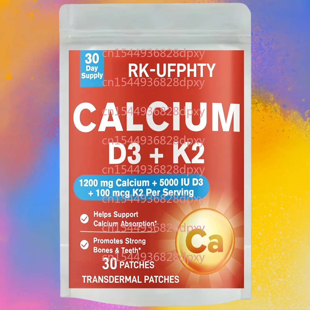30 Patches Calcium Transdermal Patches for Women & Men with Vitamin D3 K2 for Strong Bones & Teeth, Heart & Immune Health
30 Patches Calcium Transdermal Patches for Women & Men with Vitamin D3 K2 for Strong Bones & Teeth, Heart & Immune Health
