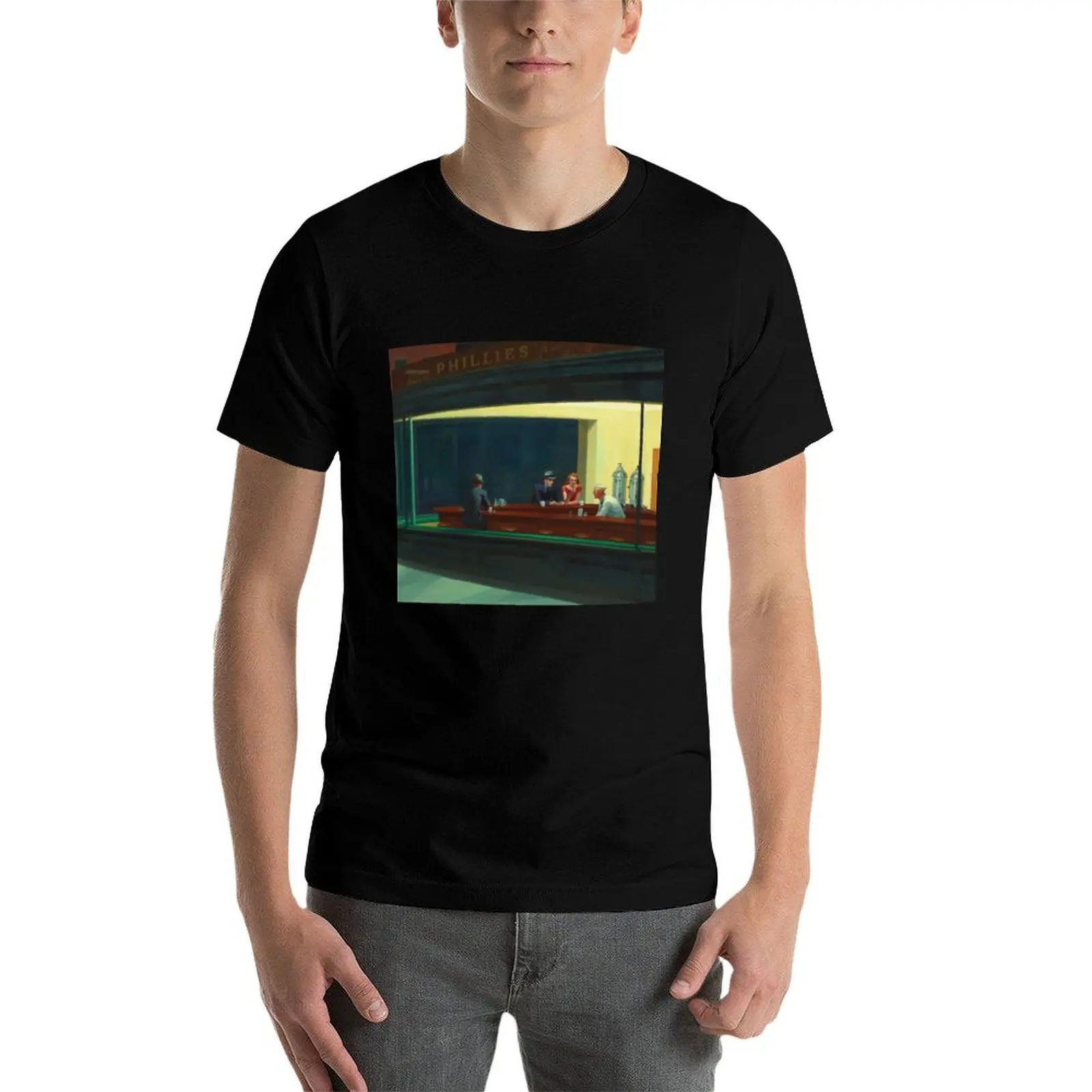 Nighthawks, Edward Hopper, Night Owl, Classic Painting T-Shirt t shirts cotton 100% mens graphic t shirts T-Shirt
Nighthawks, Edward Hopper, Night Owl, Classic Painting T-Shirt t shirts cotton 100% mens graphic t shirts T-Shirt