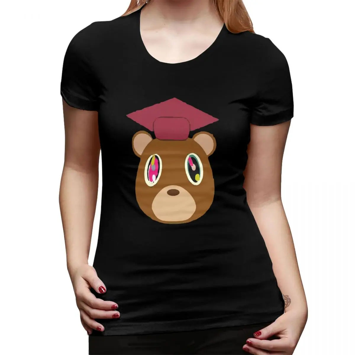 Женская футболка Kanye West Dropout Bear, уличная футболка с круглым вырезом, женские футболки, короткая летняя одежда, топы
Женская футболка Kanye West Dropout Bear, уличная футболка с круглым вырезом, женские футболки, короткая летняя одежда, топы