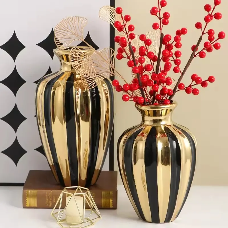 33cm/Light Luxury Ceramic Jar Creative Living Room Vase Flower Arrangement Ornaments Ceramic Jars Dining Table Decorations Handi
33cm/Light Luxury Ceramic Jar Creative Living Room Vase Flower Arrangement Ornaments Ceramic Jars Dining Table Decorations Handi