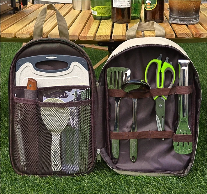 Luxury Outdoor Kitchenware Portable Set Stainless Steel 8 And 16 Pieces Camping Camping RV Supplies Storage Bag BBQ Cookware
Luxury Outdoor Kitchenware Portable Set Stainless Steel 8 And 16 Pieces Camping Camping RV Supplies Storage Bag BBQ Cookware