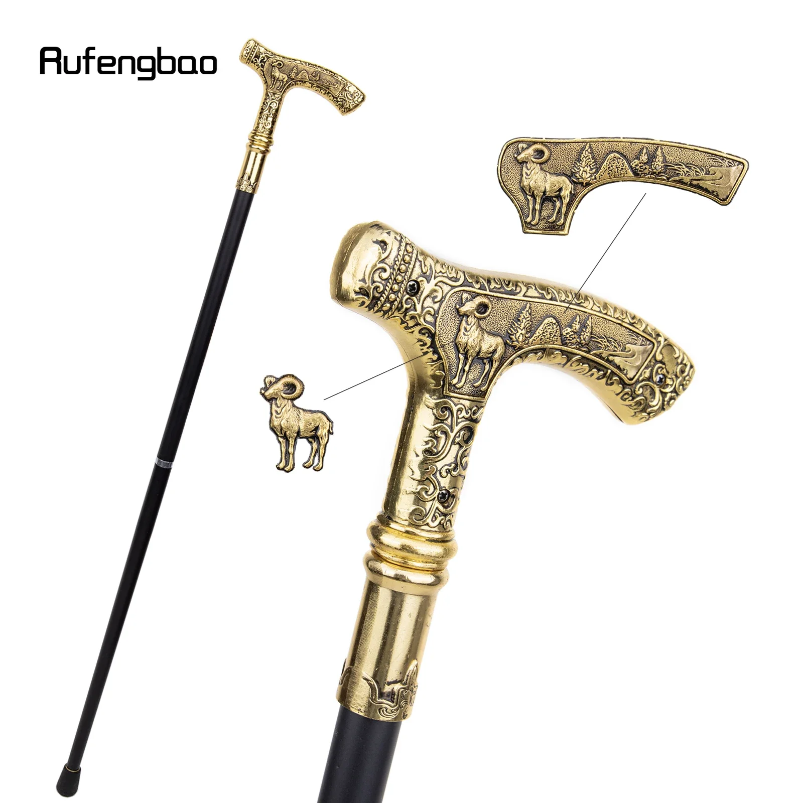 Goat Handle Luxury Pattern Walking Stick Party Fashion Elegant Walking Stick Decorative Cospaly Cane Knob Crosier 90cm
Goat Handle Luxury Pattern Walking Stick Party Fashion Elegant Walking Stick Decorative Cospaly Cane Knob Crosier 90cm