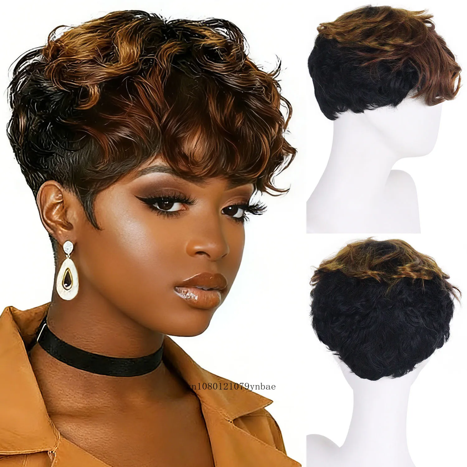 Multicolor Blended Pixie Cut Synthetic Wig for Black Women Brown Blonde and Black Layered Short Wigs Daily Cosplay Party Female
Multicolor Blended Pixie Cut Synthetic Wig for Black Women Brown Blonde and Black Layered Short Wigs Daily Cosplay Party Female