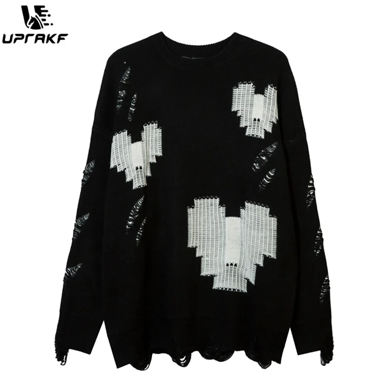 UPRAKF Ripped Sweater Autumn Loose Knitted Jumper Winter Fashion Streetwear Pullover Warm Casual Long Sleeve
UPRAKF Ripped Sweater Autumn Loose Knitted Jumper Winter Fashion Streetwear Pullover Warm Casual Long Sleeve