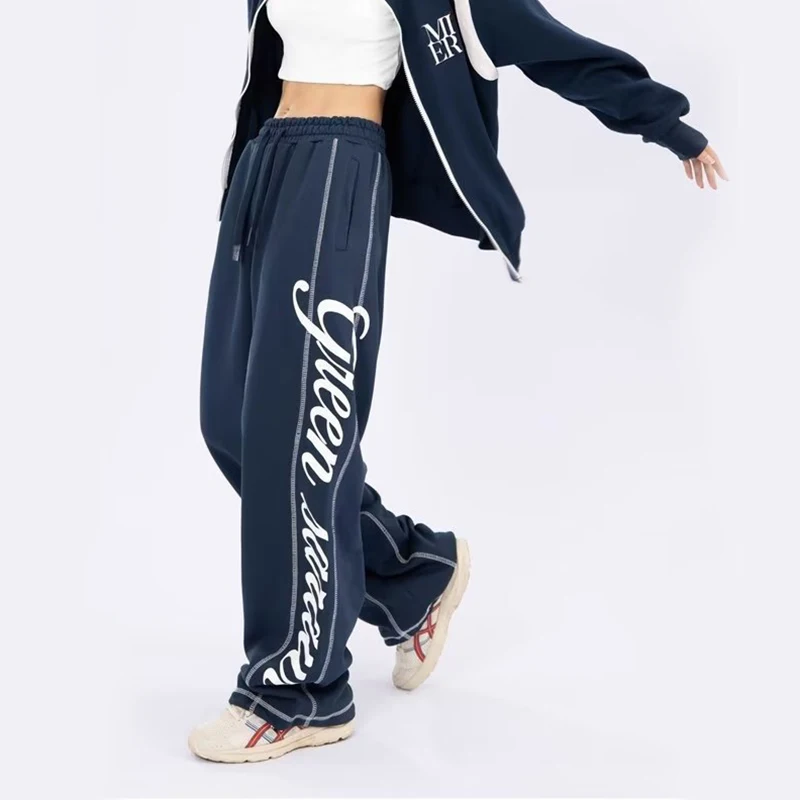Gidyq Women Streetwear Sweatpants Female Fashion Letter Print Loose Wide Leg Pants American Style All Match Hip Hop Trousers
Gidyq Women Streetwear Sweatpants Female Fashion Letter Print Loose Wide Leg Pants American Style All Match Hip Hop Trousers