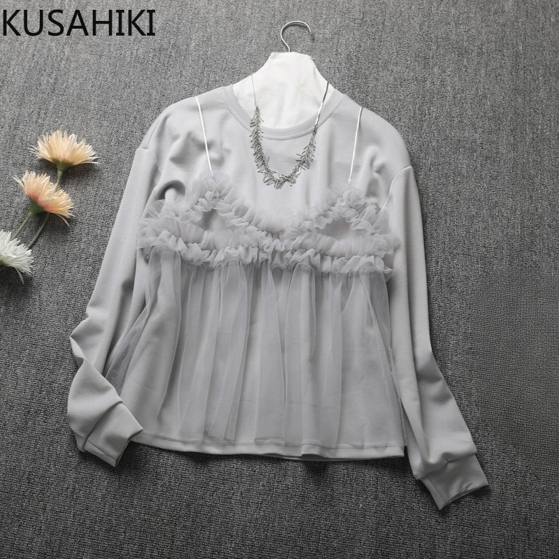 KUSAHIKI новый однотонный пуловер с капюшоном + сетчатый комплект на подтяжках, модный топ из двух предметов
KUSAHIKI новый однотонный пуловер с капюшоном + сетчатый комплект на подтяжках, модный топ из двух предметов