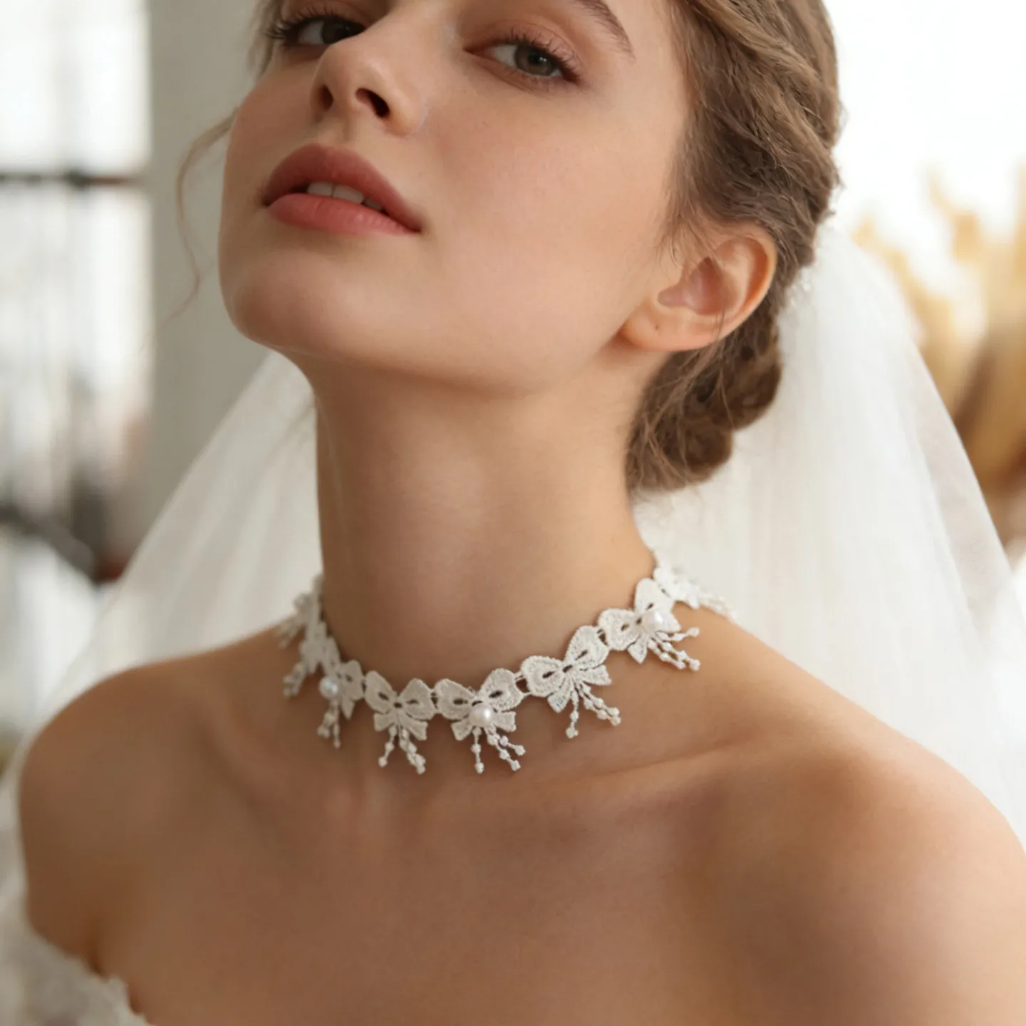 French Style Lace Wedding Accessories Bridal Choker Necklace Bridal Choker
French Style Lace Wedding Accessories Bridal Choker Necklace Bridal Choker