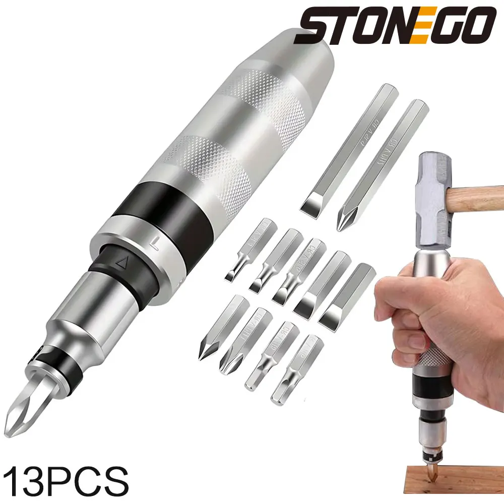 13PCS Crossbatch Impact Screwdriver Tap Rusty Screw Remover Phillips Screwdriver Convertible Screwdriver Centre Threading Driver
13PCS Crossbatch Impact Screwdriver Tap Rusty Screw Remover Phillips Screwdriver Convertible Screwdriver Centre Threading Driver