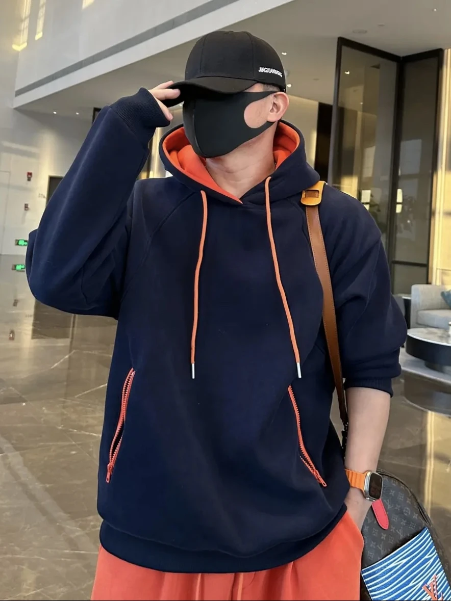 Autumn Winter New Heavyweight Color Blo Fce Hoodie Men's Korean Faion Trendy Loose Casual Outerwear Youth Sle
Autumn Winter New Heavyweight Color Blo Fce Hoodie Men's Korean Faion Trendy Loose Casual Outerwear Youth Sle