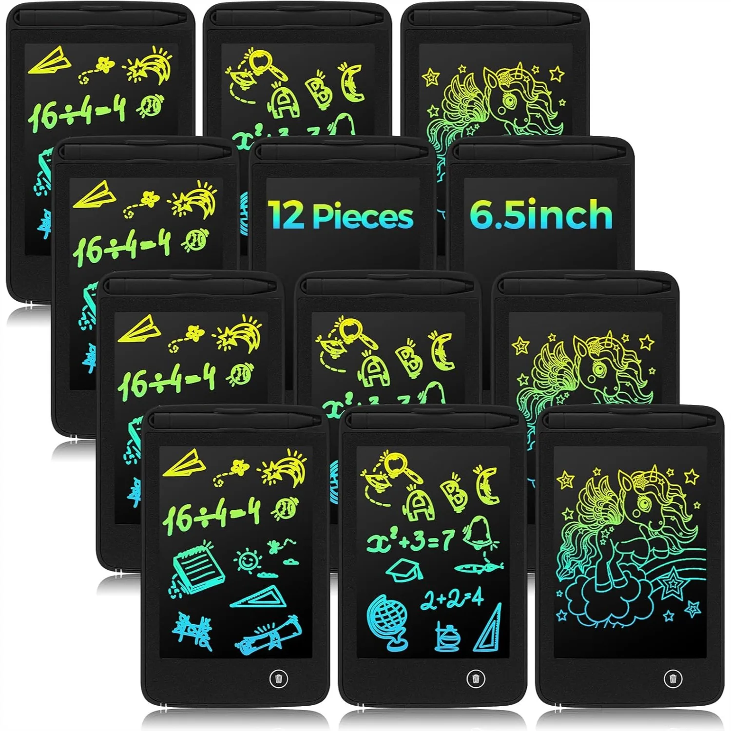 12 Pack LCD Writing Tablet for Kids Colorful Drawing Board Erasable Reusable Doodle Pad with Lock for Boys Girls Educational
12 Pack LCD Writing Tablet for Kids Colorful Drawing Board Erasable Reusable Doodle Pad with Lock for Boys Girls Educational