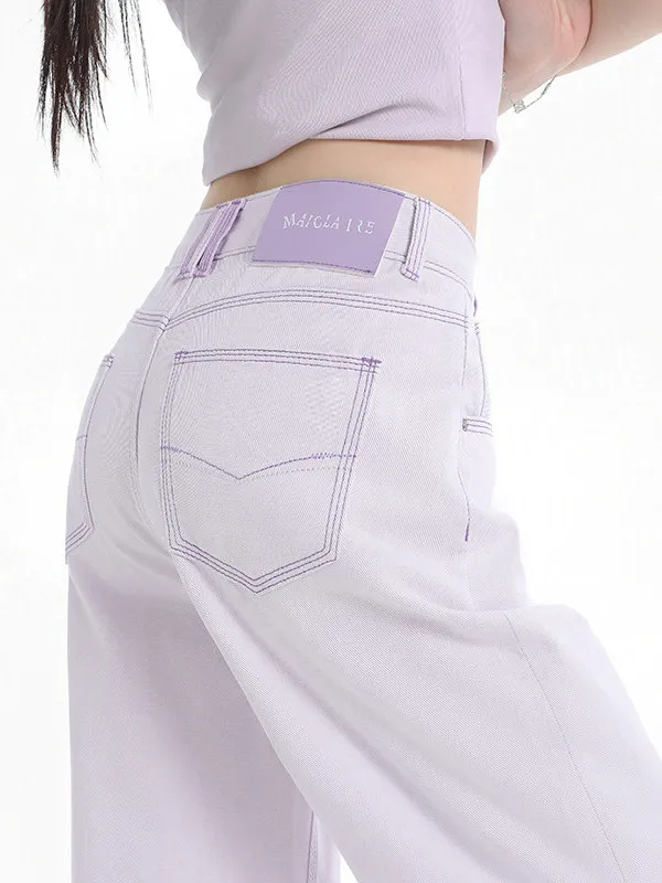Dopamine Light Purple Wide Leg Jeans Women's Summer Thin Pants Natural Waist Cotton Polyester Blend Denim Skinnifying
Dopamine Light Purple Wide Leg Jeans Women's Summer Thin Pants Natural Waist Cotton Polyester Blend Denim Skinnifying