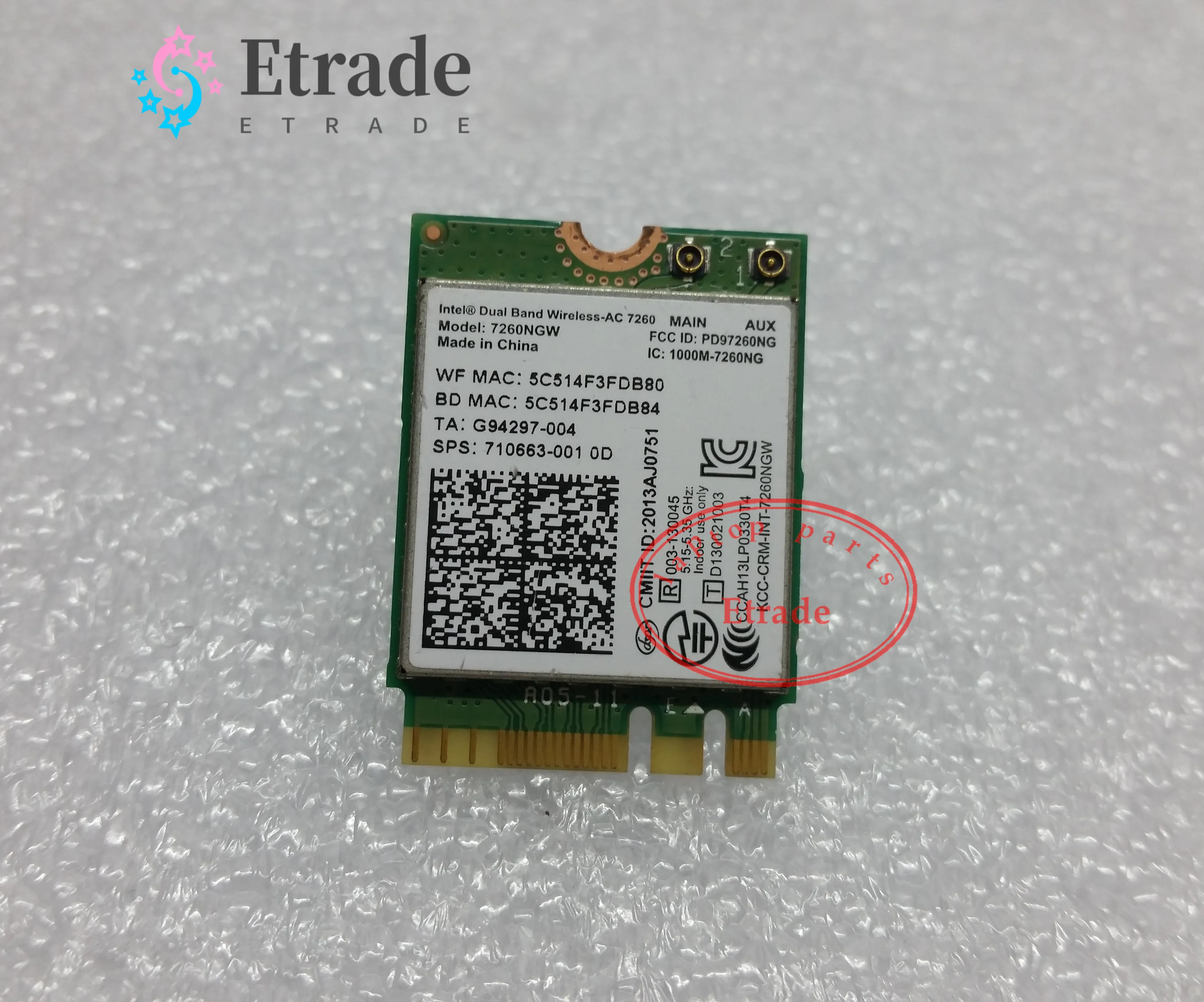 Двухдиапазонный 2,4/5,0 ГГц Bluetooth 4.0 беспроводной-AC 7260 7260NGW 867 Мбит/с Wifi-карта для HP 810 ZBOOK 15 17 G2 9480M 710663-001
Двухдиапазонный 2,4/5,0 ГГц Bluetooth 4.0 беспроводной-AC 7260 7260NGW 867 Мбит/с Wifi-карта для HP 810 ZBOOK 15 17 G2 9480M 710663-001