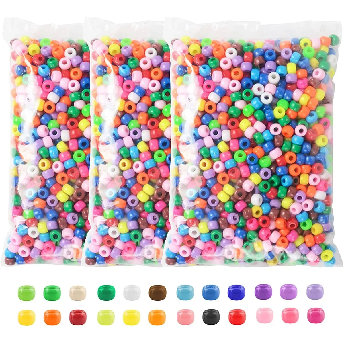 1000Pcs 6x9mm Multi-Colored Plastic Pony Hair Beads Bulk Rainbow Dreadlock Beads for DIY Jewelry Hair Accessories for braids
1000Pcs 6x9mm Multi-Colored Plastic Pony Hair Beads Bulk Rainbow Dreadlock Beads for DIY Jewelry Hair Accessories for braids