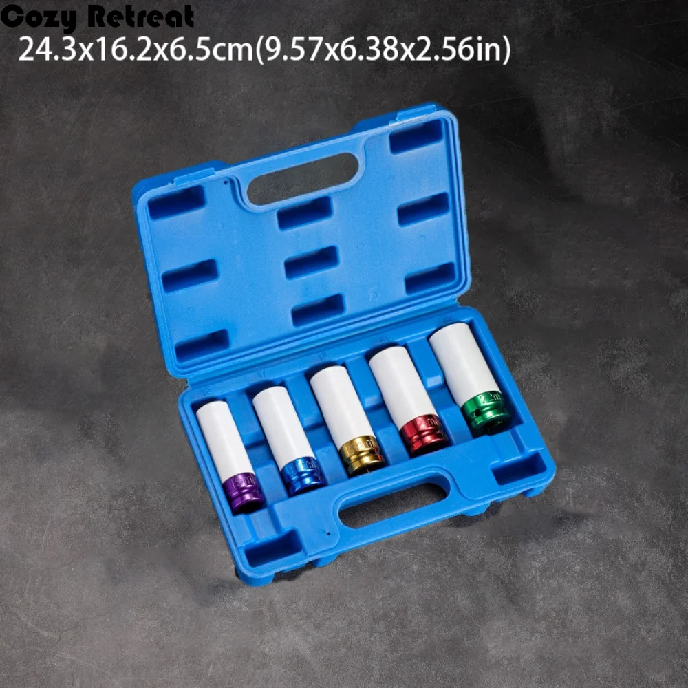 Thin Wall Drive Wheel Protector Plastic Sleeve Deep Socket Lug Nut Socket Color Coded Metric Size Automotive Socket
Thin Wall Drive Wheel Protector Plastic Sleeve Deep Socket Lug Nut Socket Color Coded Metric Size Automotive Socket